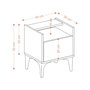 Hanah Home Mesita de Noche Nogal y Negro 40x50x35cm 18mm Tablero Melamina